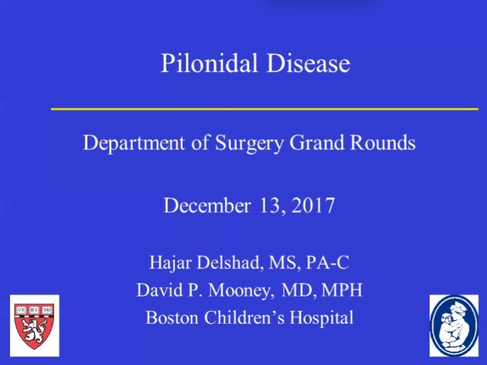 Dr. David P. Mooney and Hajar Delshad, PA-C - Pilonidal Disease