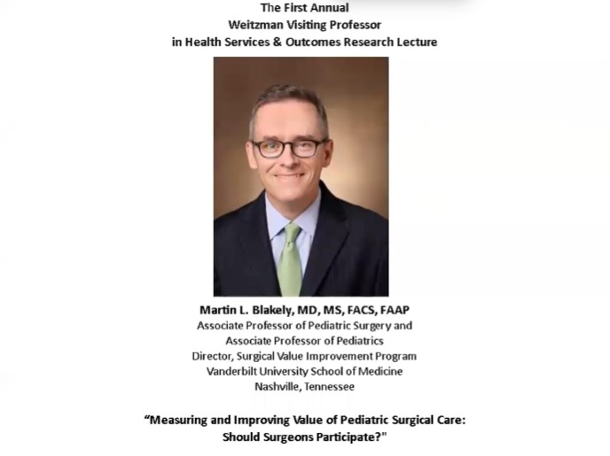Dr. Martin L. Blakely - Measuring and Improving Value of Pediatric Surgical Care: Should Surgeons Participate?
