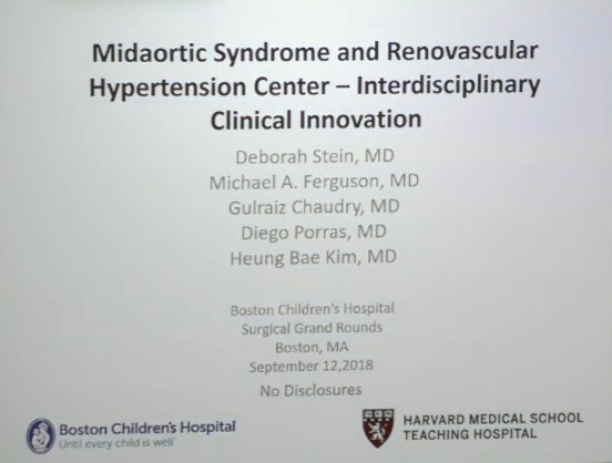 Dr. Gulraiz Chaudry, Dr. Michael A. Ferguson, Dr. Heung Bae Kim, Dr. Diego Porras, and Dr. Deborah R. Stein - Midaortic Syndrome