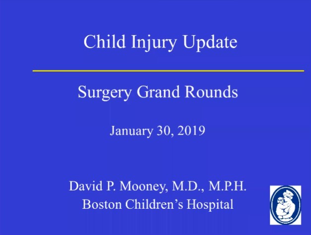 Dr. David P. Mooney - Child Injury Update