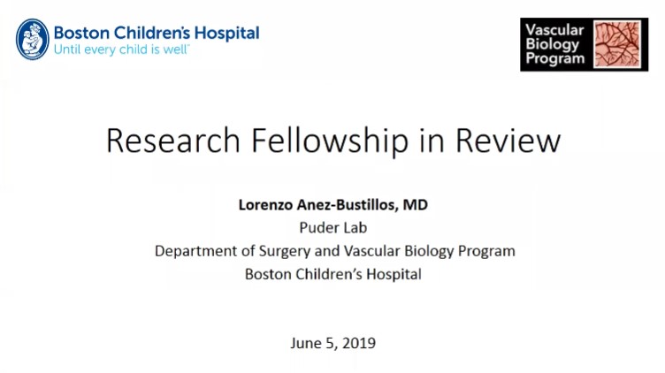 Dr. Lorenzo Anez-Bustillos, Dr. Duy Dao, Dr. Bryan Dieffenbach, and Dr. Wendy Jo Svetanoff - Research Fellowship In Review