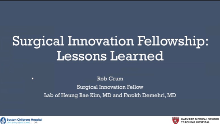 Dr. Robert Crum, Dr. Timothy Tirrell, and Dr. Kyle Thompson - Research Fellowship In Review