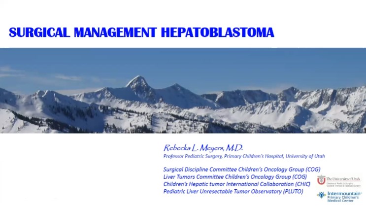 Dr. Rebecka L. Meyers - Surgical Management of Hepatoblastoma: The Good, The Bad, and The Ugly