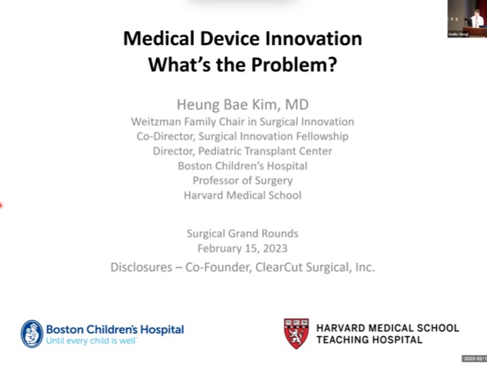 Dr. Heung Bae Kim - Medical Device Innovation – What’s the Problem?