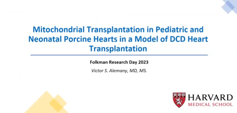 Dr. M. Judah Folkman Research Day - Dr. Savas Tsikis, Dr. Kamila Moskowitzova, Julia Clarke, and Dr. Victor Alemany