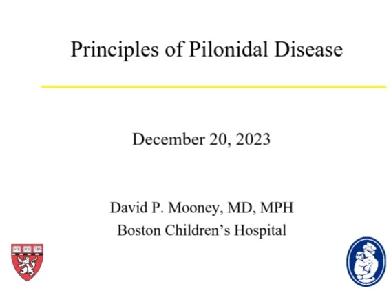 Dr. David Mooney - Principles of Pilonidal Care
