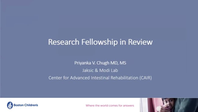 Dr. Priyanka Chugh, Dr. Shawn Izadi, Dr. Donna Koo, and Dr. Kamila Moskowitzova - Research Fellowship In Review