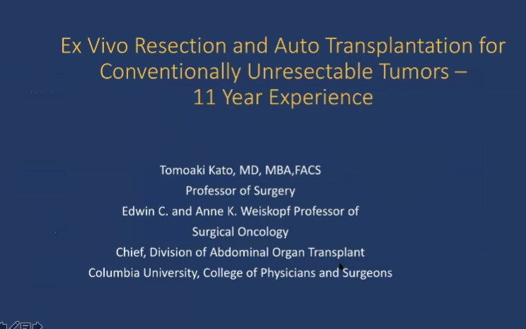Dr. Tomoaki Kato - A Transplant Surgeon’s Story of Surviving COVID 19 and the Columbia Ex Vivo Experience