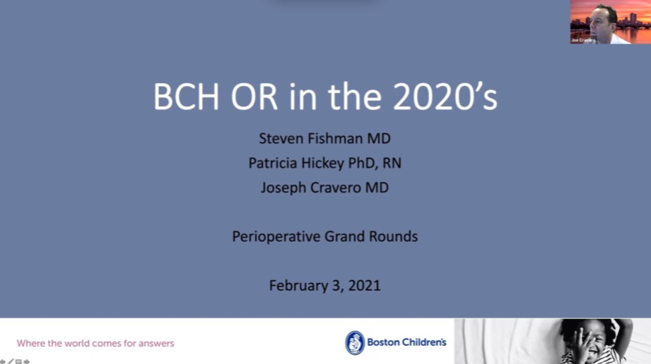 Dr. Steven J. Fishman, Dr. Joseph P. Cravero, and Patricia A. Hickey, PhD, RN - Boston Children’s Operating Room in the 2020’s
