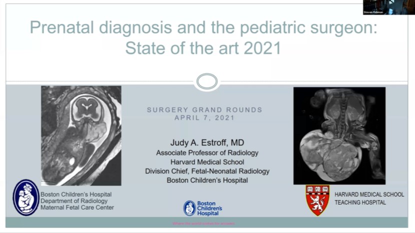 Dr. Judy Estroff - Prenatal Diagnosis and the Pediatric Surgeon: State of the Art 2021
