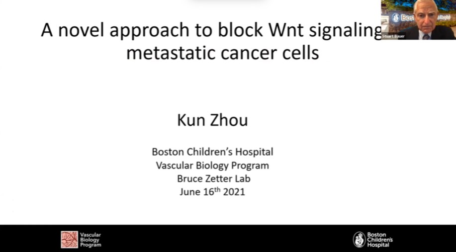 Dr. Michaela Benedict, Dr. Scott Fligor, Dr. Ryan Sanborn, and Dr. Kun Zhou - Folkman Research Day