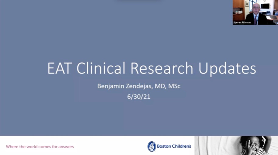 Dr. Benjamin Zendejas-Mummert - EAT Center Updates