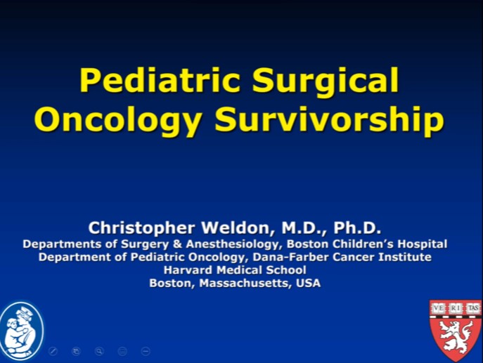 Dr. Christopher Weldon - Pediatric Surgical Oncological Survivorship