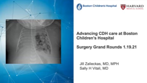 Dr. Sally Vitali and Dr. Jill Zalieckas - Advancing Care for Congenital Diaphragmatic Hernia at Boston Children’s Hospital