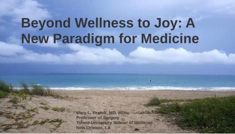 Dr. Mary L. Brandt - Beyond Wellness to Joy - A New Paradigm for Medicine
