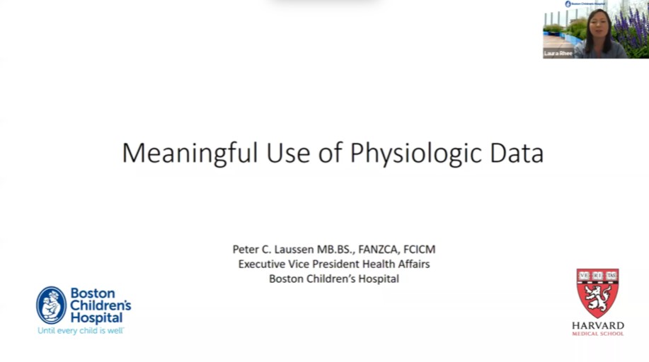 Dr. Peter Laussen - It's about time: Meaningful Use of Physiologic Data