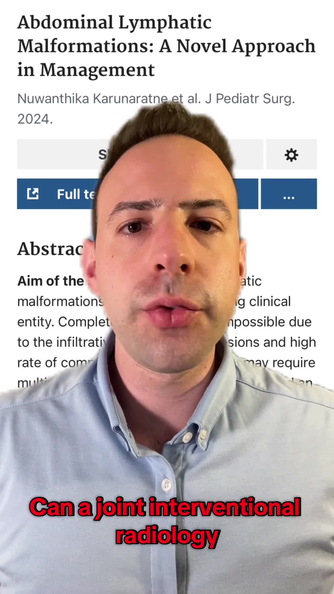 Abdominal Lymphatic Malformations: A Novel Approach in Management