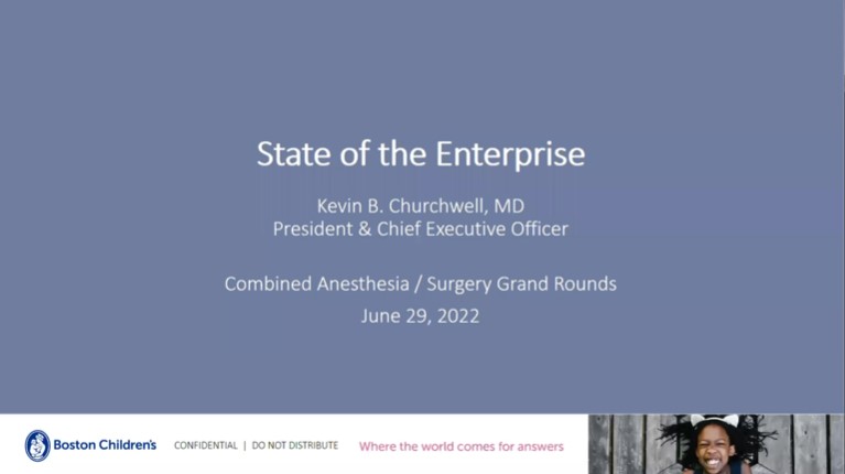 Dr. Kevin B. Churchwell - State of the Enterprise (2022)