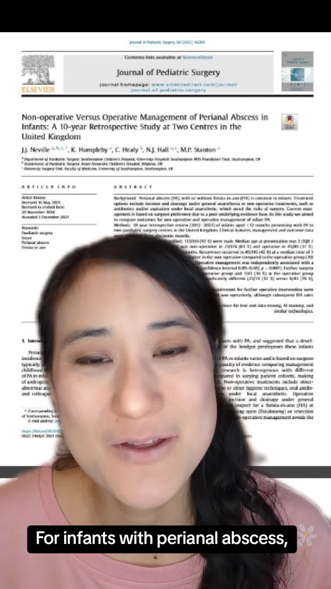 Non-operative Versus Operative Management of Perianal Abscess in Infants: A 10-year Retrospective Study at Two Centres in the United Kingdom