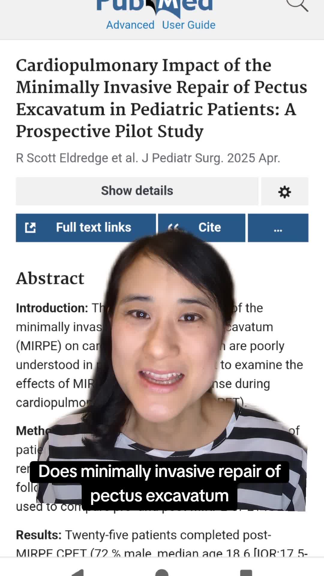 Cardiopulmonary Impact of the Minimally Invasive Repair of Pectus Excavatum in Pediatric Patients: A Prospective Pilot Study