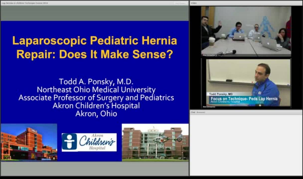 Focus on Technique- Laparoscopic Pediatric Hernia Repair 2015