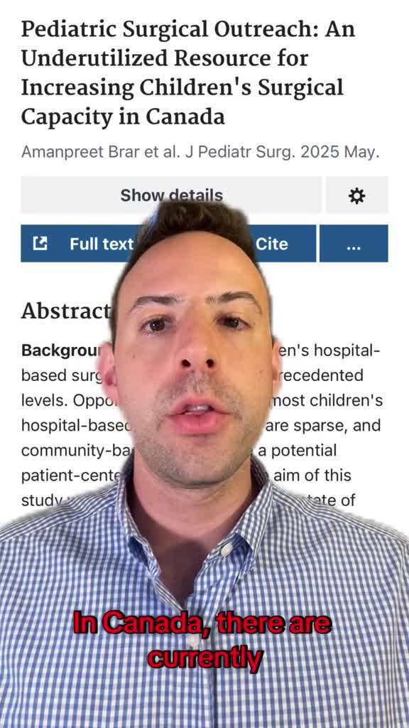 Pediatric Surgical Outreach: An Underutilized Resource for Increasing Children's Surgical Capacity in Canada