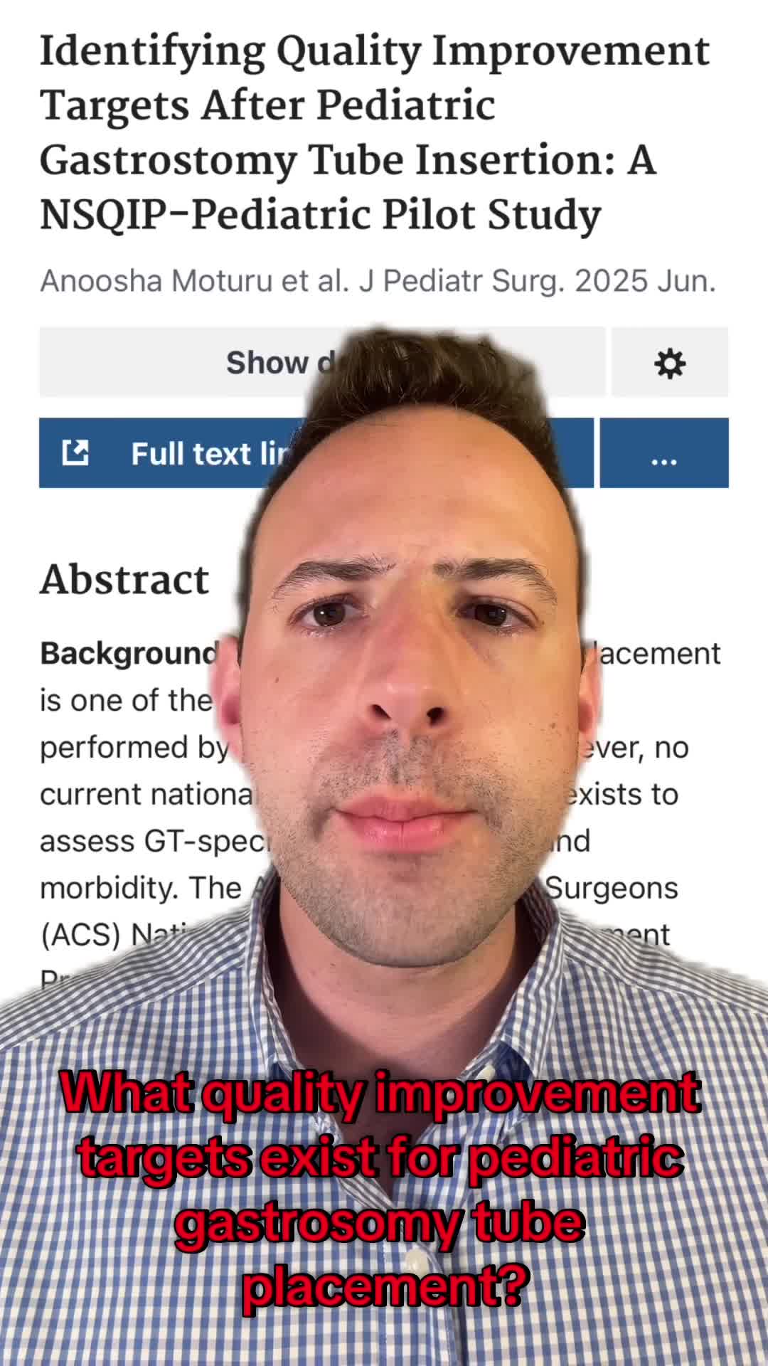 Identifying Quality Improvement Targets After Pediatric Gastrostomy Tube Insertion