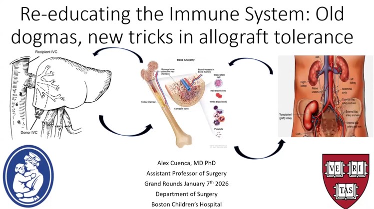 Dr. Alex Cuenca - Re-educating the Immune System: Old Dogmas, New Tricks in Allograft Tolerance
