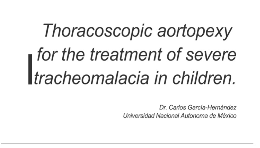 IPEG 2018: Thoracoscopic Aortopexy 