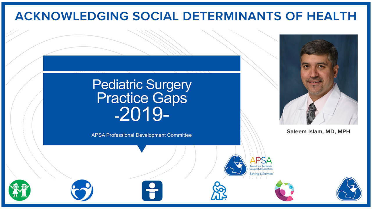 Acknowledging Social Determinants of Health - APSA Practice Gaps 2019