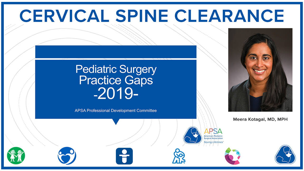Cervical Spine Clearance - APSA Practice Gaps 2019