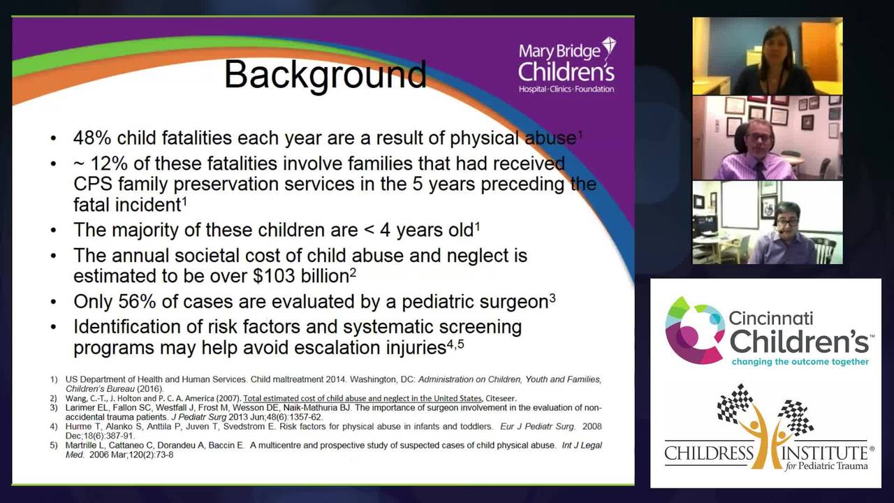 Escalation Injuries: Pediatric Trauma Series 2017