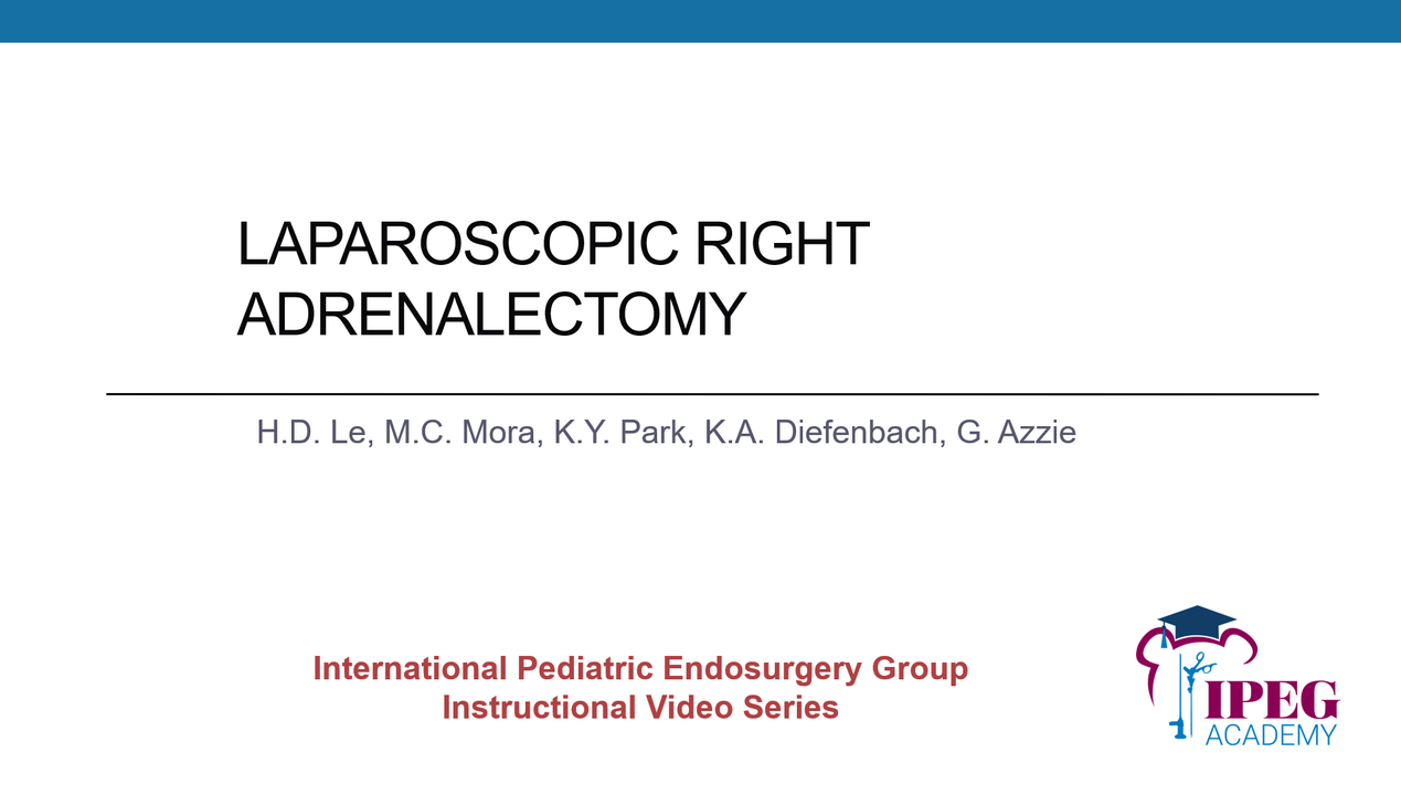 IPEG Academy: Laparoscopic Right Adrenalectomy