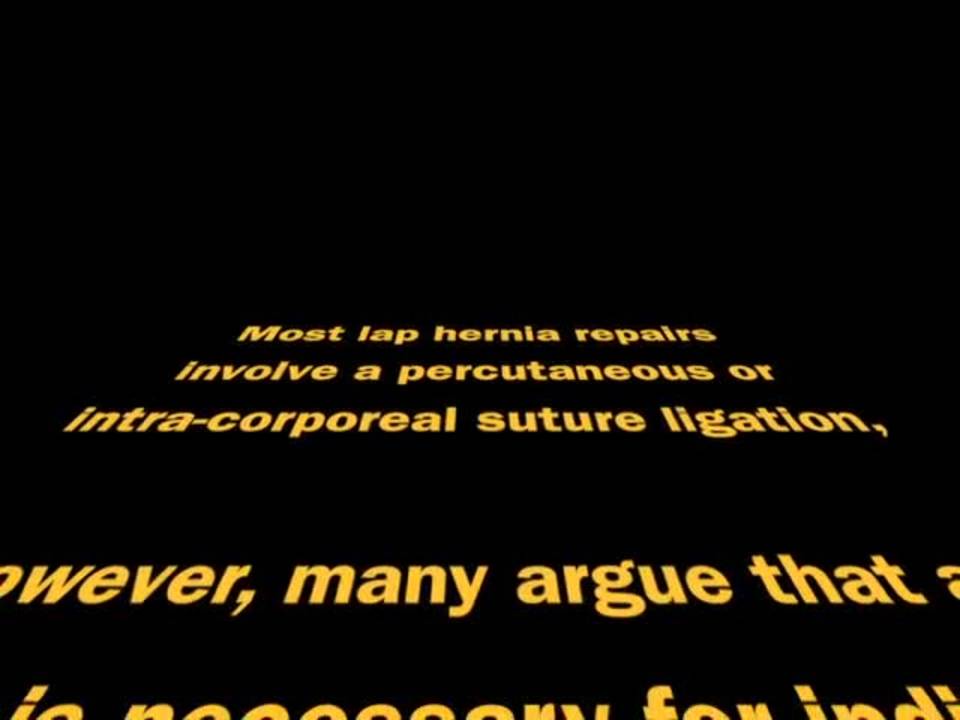 How I Do It: Riquelme Lap Hernia Resection of Sac