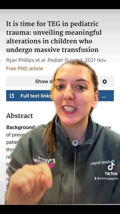 Is TEG important in pediatric patients with massive transfusions?