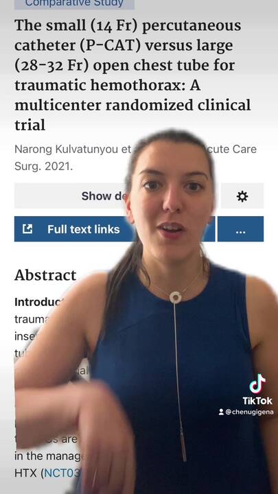 Spanish - Can you treat a traumatic hemothorax with a 14FR.MOV