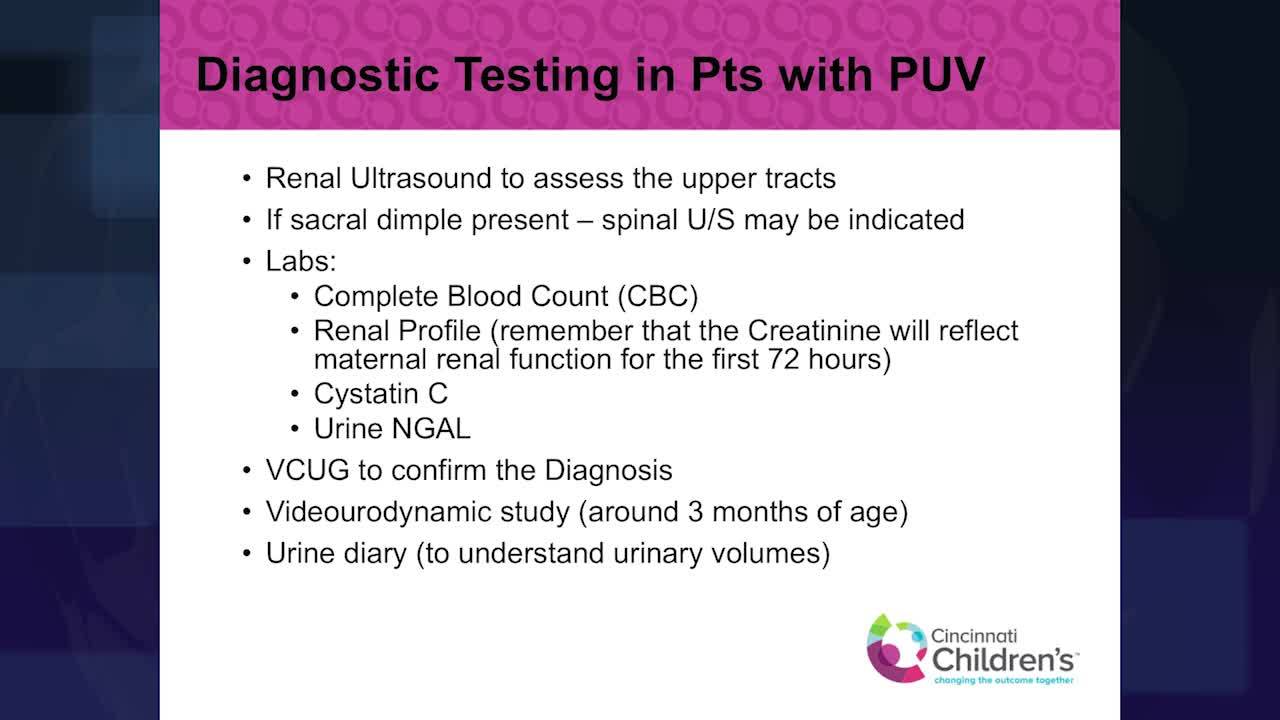 Diagnostic Testing with PUV