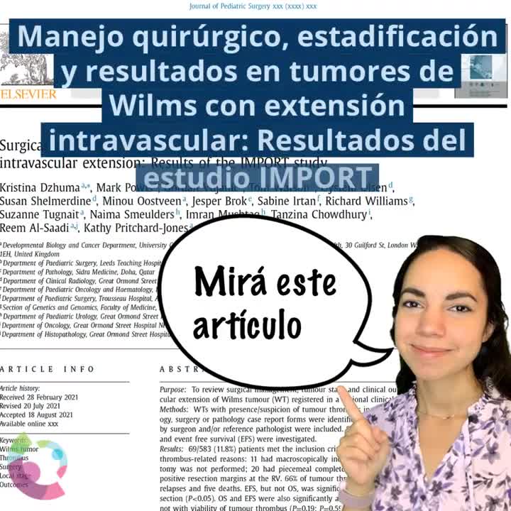 Manejo quirurgico estadificación y resultados en el Tumor de Wilms
