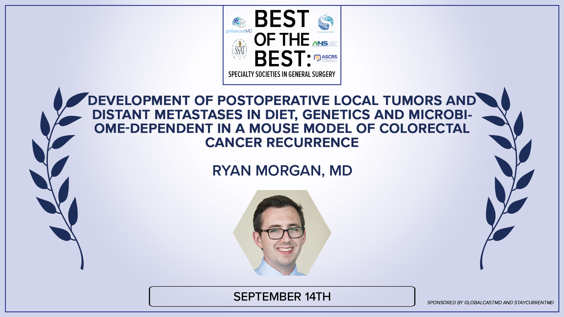 Best of the Best Gen Surg - Development of postoperative local tumors and distant metastases in diet, genetics and microbiome-dependent in a mouse model of colorectal cancer recurrence - Dr. Morgan