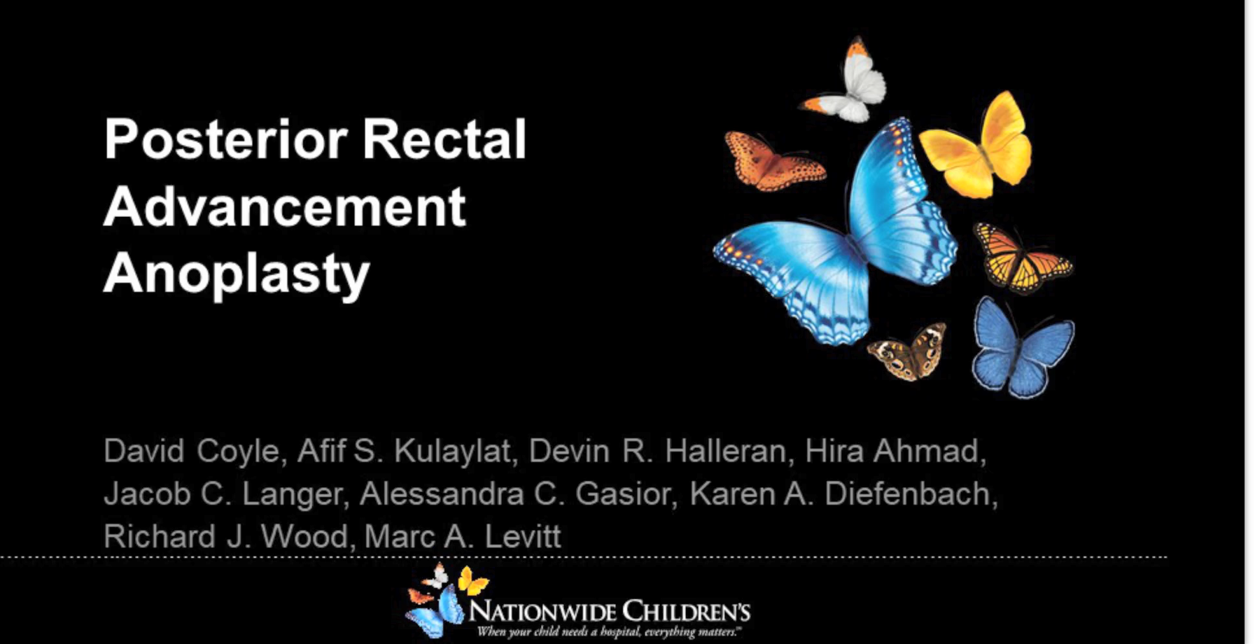 Posterior Rectal Advancement Anoplasty