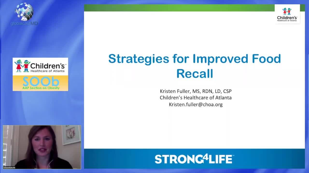 Strategies for Improved Food Recall in Pediatric Obesity