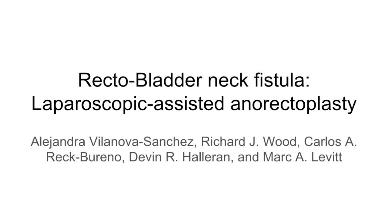 Recto-Bladderneck Fistula: Laparoscopic-Assisted Anorectoplasty