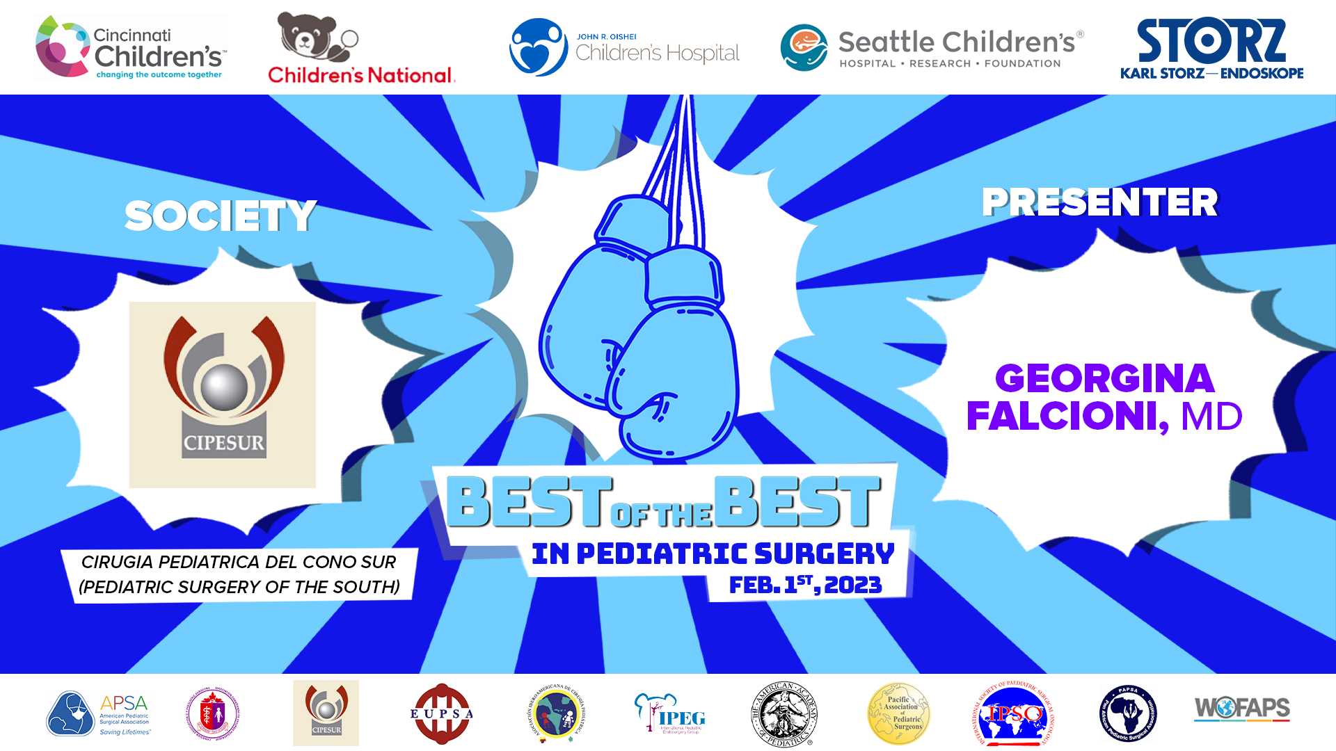 BOB in Ped Surg 2023 - CIPESUR Winner - Georgina Falcioni, MD