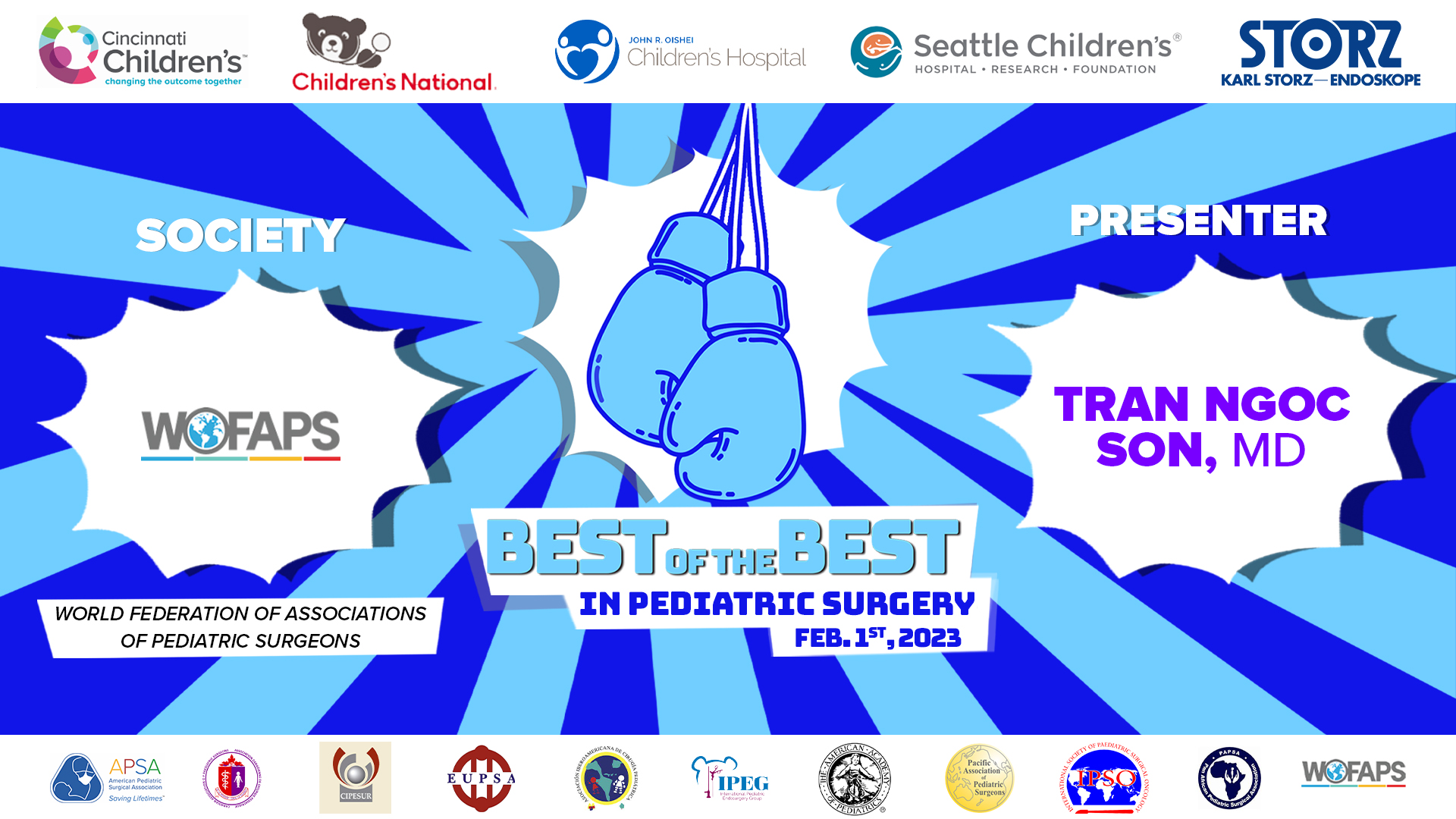 BOB in Ped Surg 2023 - WOFAPS Winner - Tran Ngoc Son, MD