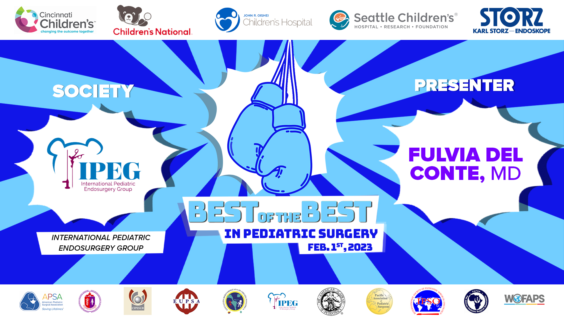 BOB in Ped Surg 2023 - IPEG Winner - Fulvia Del Conte, MD