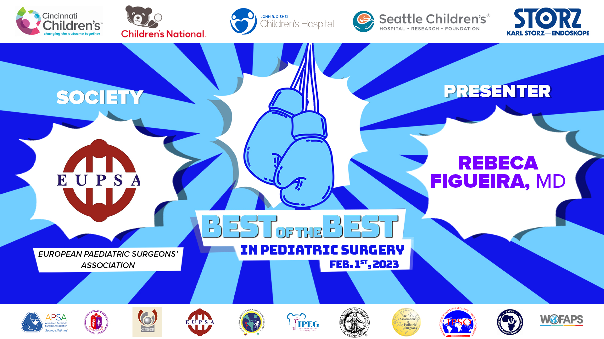 BOB in Ped Surg 2023 - EUPSA Winner - Dr. Rebeca Figueira