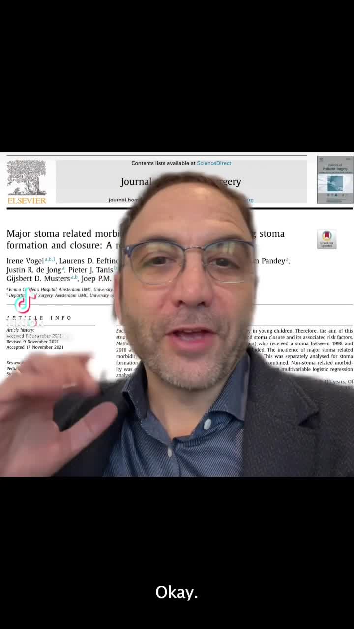 Major stoma related morbidity in young children following stoma formation and closure: A retrospective cohort study