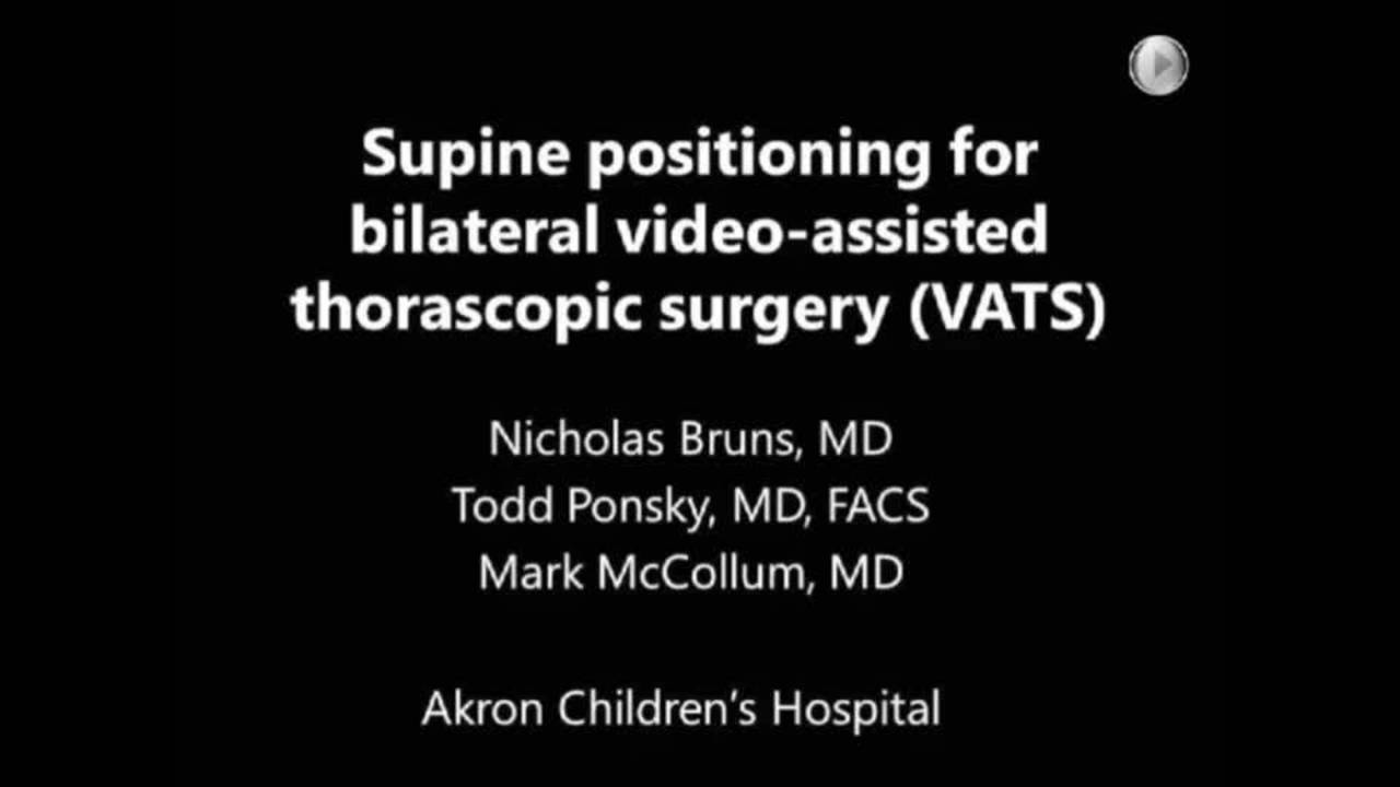 Tricks - Supine Positioning For Bilateral VATS
