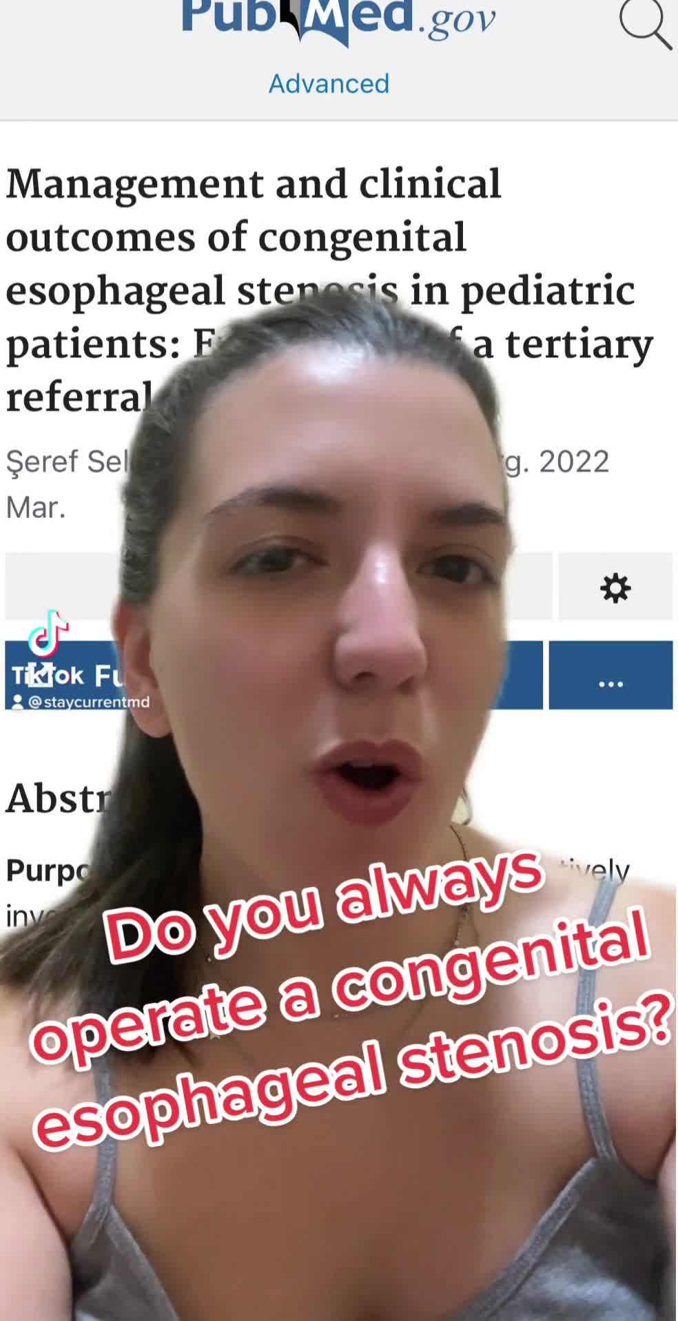 Do you always operate on Congenital esophageal stenosis?