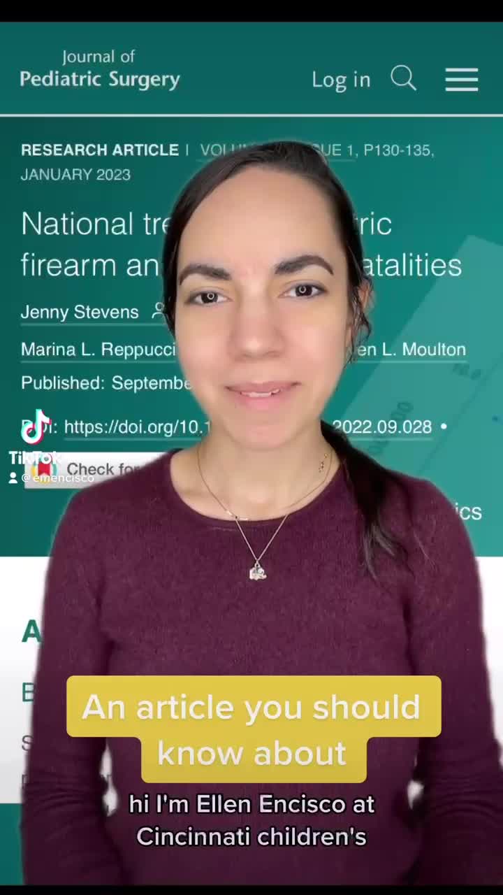 National trends in pediatric firearm and automobile fatalities - JPS article